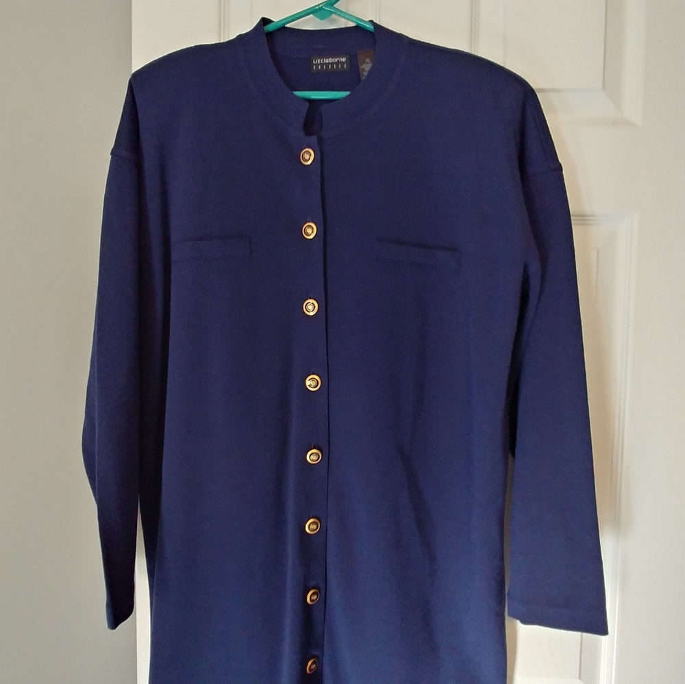 Liz Claiborne Navy Long Sleeved Dress, Size XL